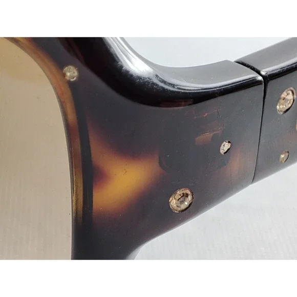 Coach Chelsea S426 Tortoise Brown Sunglasses Crystal Inset Temples Case Cloth - Picture 6 of 13